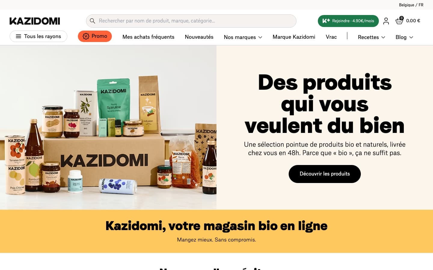 Capture d’écran du site Kazidomi